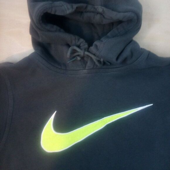 Vintage Nike Swoosh Logo Embroidered Pullover Hoodie Sweatshirt - Picture 1 of 8